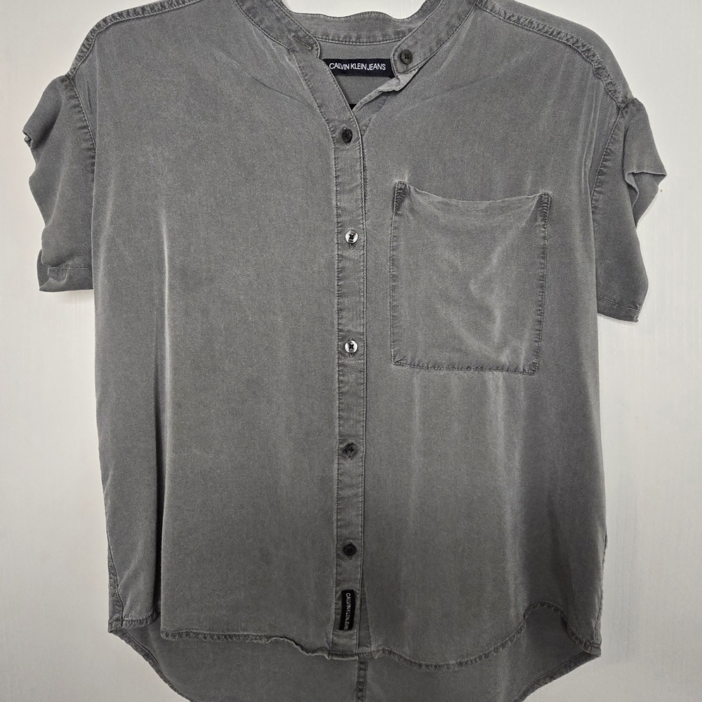 Calvin Klein Collection Gray Button Down Shirt